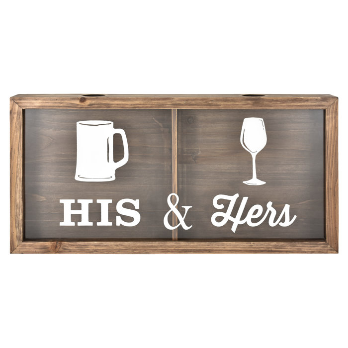 Winston Porter His And Her Wine Cork And Beer Cap Collector