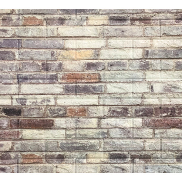 17 Stories Off White Aegean Blue Faux Bricks 2 3 Ft X 2 5 Ft 70cm X 77cm 3d Wall Panel Peel And Stick Wall Sticker Self Adhesive Foam Wallpaper For Interior Design Wall Panelling Decor