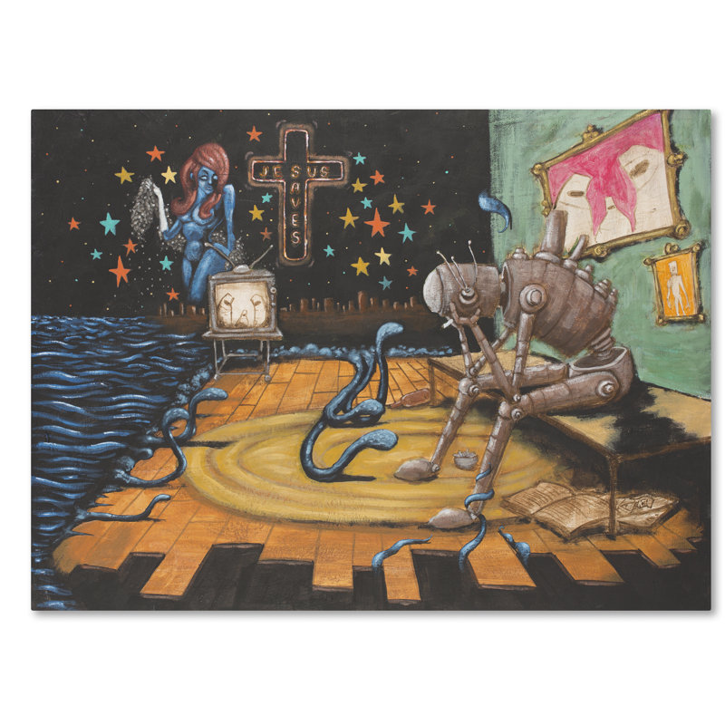 Trademark Art Jesus Saves By Craig Snodgrass Painting Print On