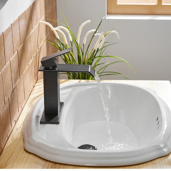 Waterfall Bathroom Faucet Single Handle 1 Hole Chrome Bath Sink Faucet Mixer Tap 