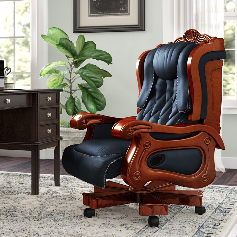 PENNEXECUTIVECHAIRS Timko Genuine Leather Executive Chair & Reviews |  Wayfair
