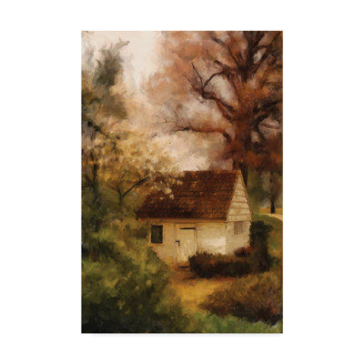 Springhouse in the Spring Oil Painting Print on Wrapped Canvas Charlton Home Size 47 H x 30 W x 2 D