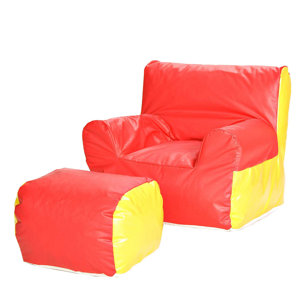 Soft-E Kids Club Chair and Ottoman by Foamnasium