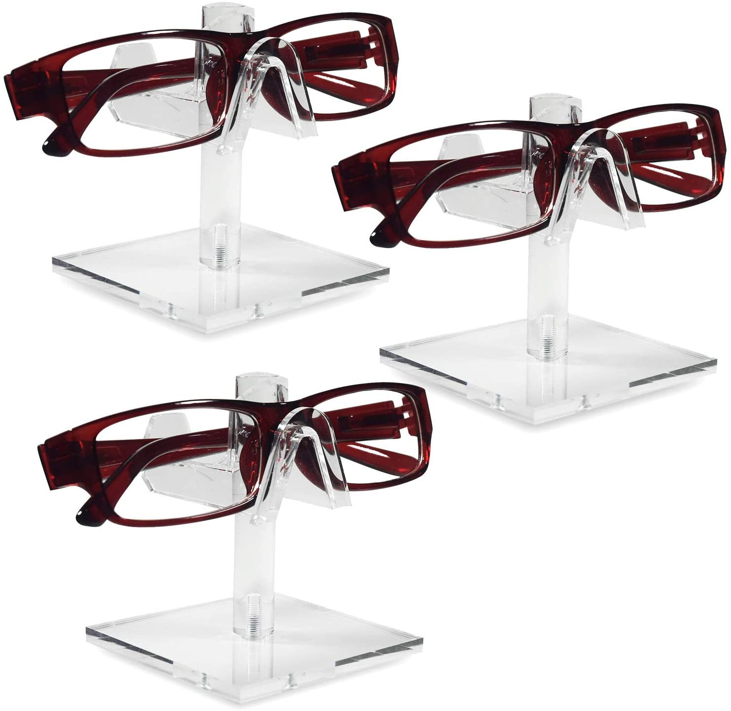 Sunglasses Frame Shelf Showcase Sale Show for 6 Pairs Eyeglasses Sunglasses Use Transparent Vending Display Rack