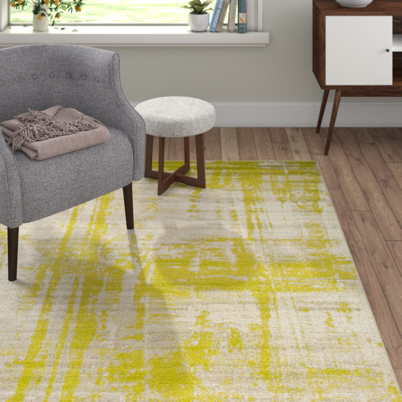 Langley Street San Antonio Light Gray/Lime Area Rug & Reviews Wayfair