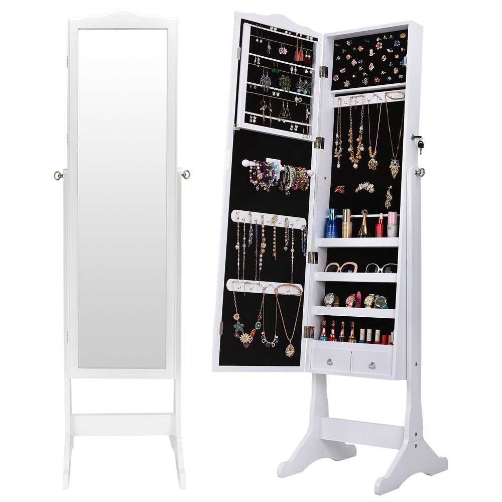 Latitude Run® Gimbya 16.14'' Wide Jewelry Armoire with Mirror & Reviews ...