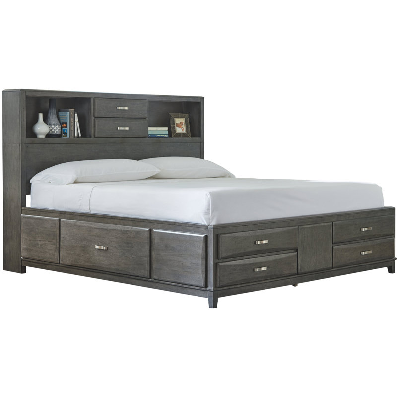 The products are made of high quality, authentic materials. wasdale california king storage platform bed