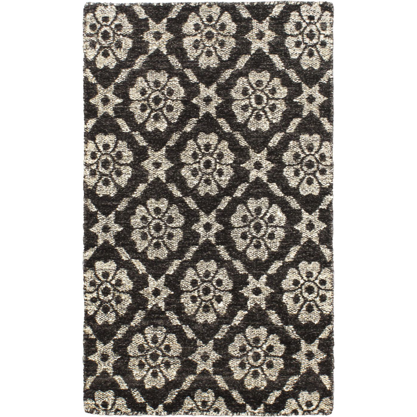 ECARPETGALLERY Rodrigo Black Floral Area Rug Wayfair.ca