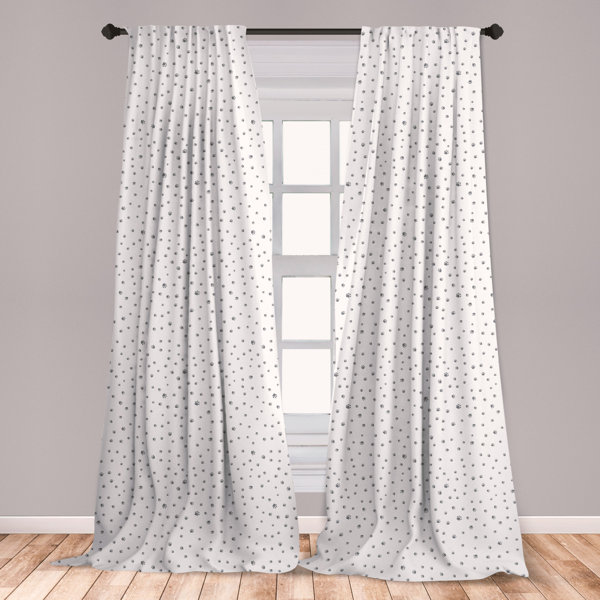 East Urban Home Ambesonne Dog Lover Curtains Foot Prints Of An