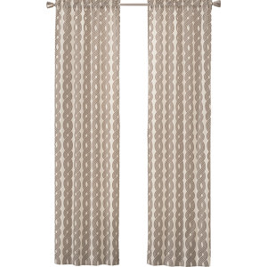 Kimber Geometric Room Darkening Rod Pocket Curtain Panels (Set of 2)