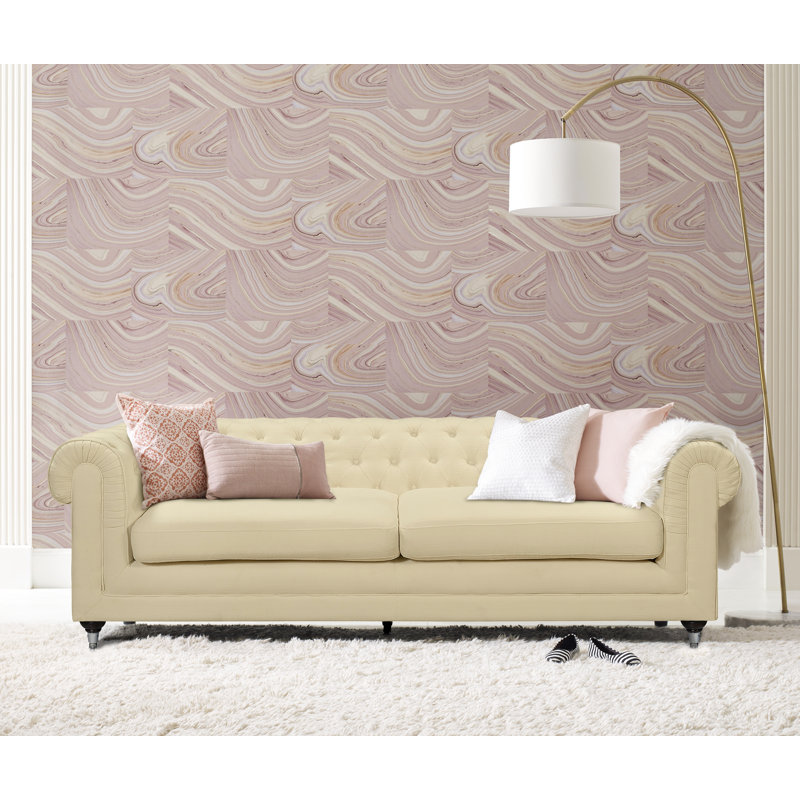 Elle Decor Amery Chesterfield 91 Rolled Arm Sofa Reviews Wayfair