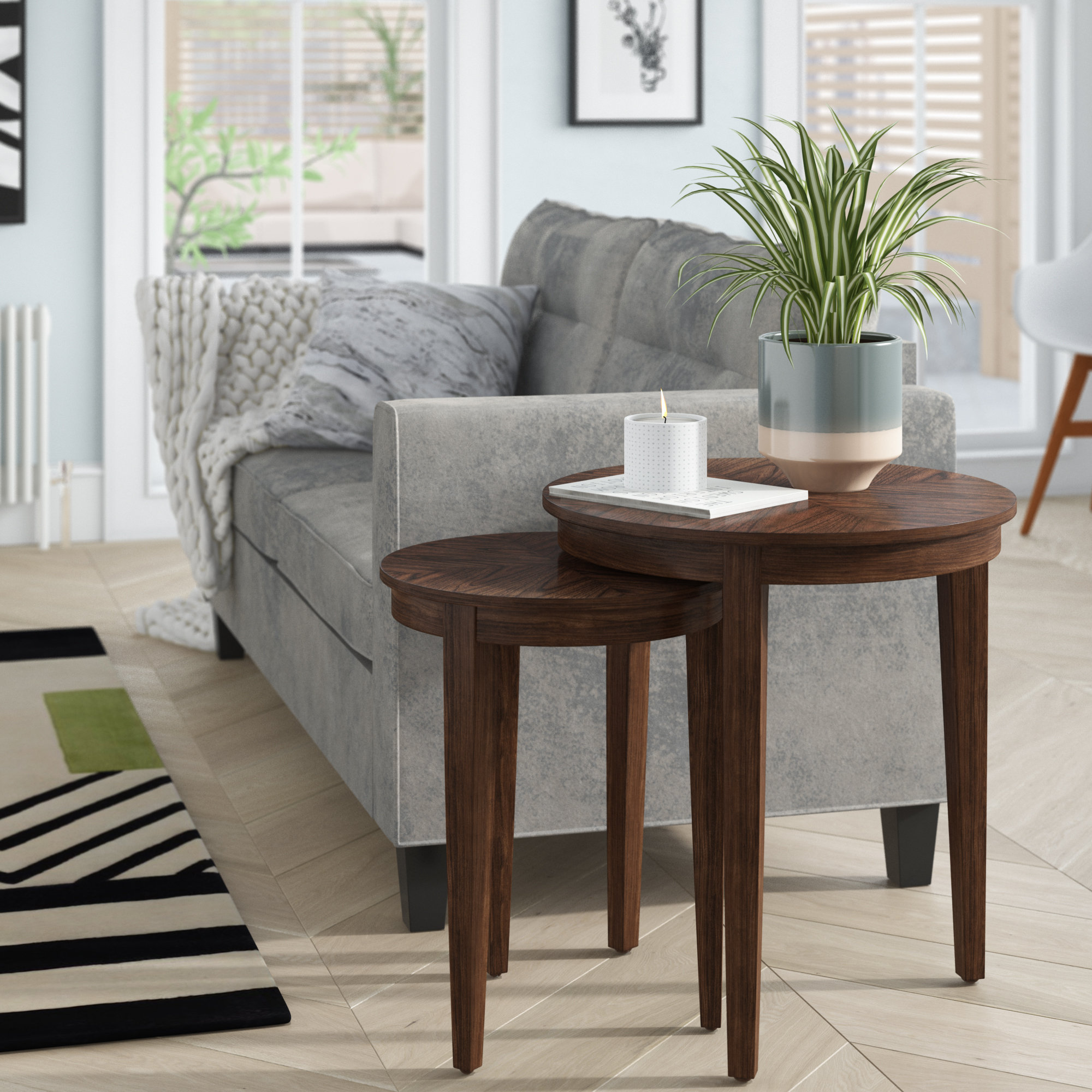 Lark Manor Orofino 26'' Tall Solid Wood Nesting Tables & Reviews Wayfair