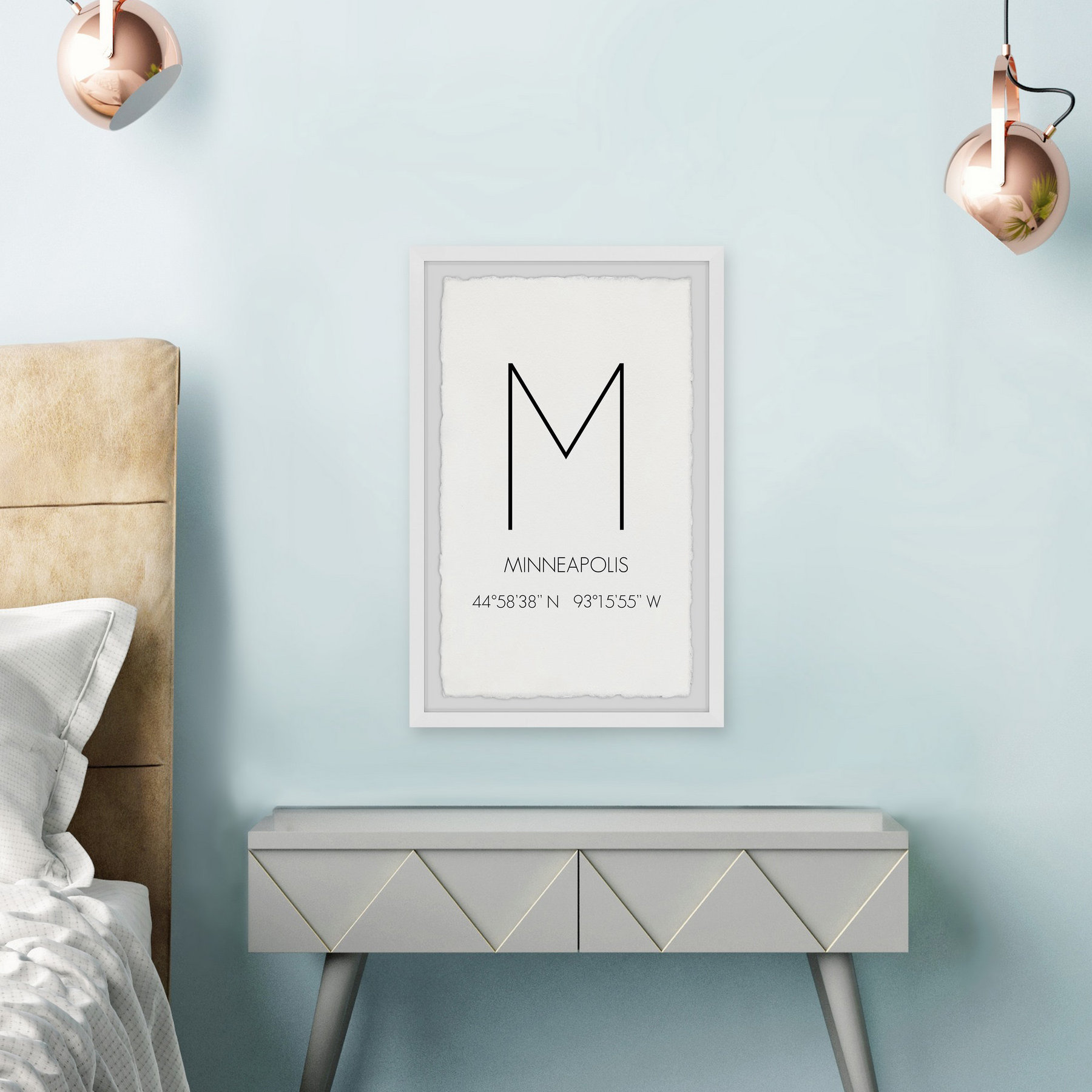 Ebern Designs Minneapolis MN Coordinates Picture Frame Textual Art