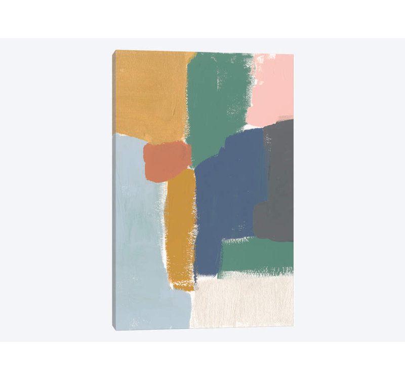 'Muted Color Block IV' Print on Canvas