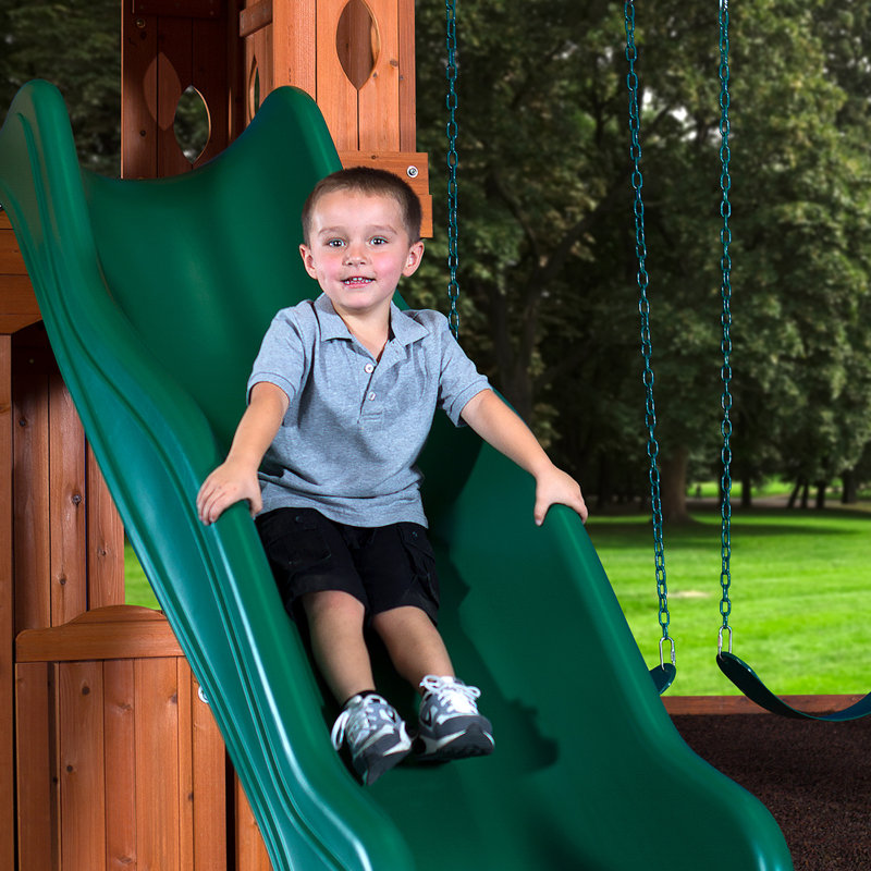 backyard discovery woodland all cedar wood playset swing set