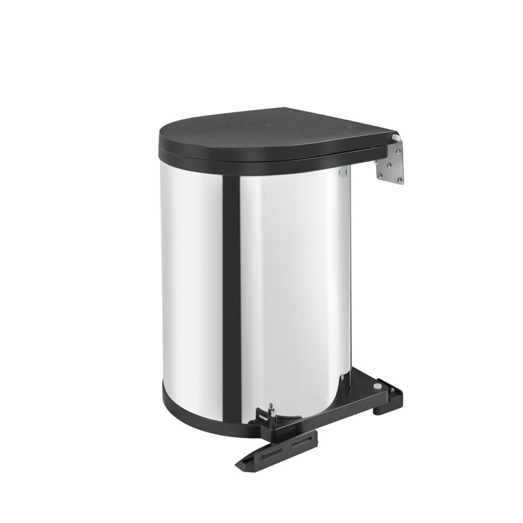 Rev A Shelf Gallon Pull Out Under Counter Steel 3 5 Open Trash Can Reviews Wayfair