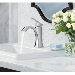 Voss Single Handle Centerset High Arc Bathroom Faucet with Optional Pop-Up Drain