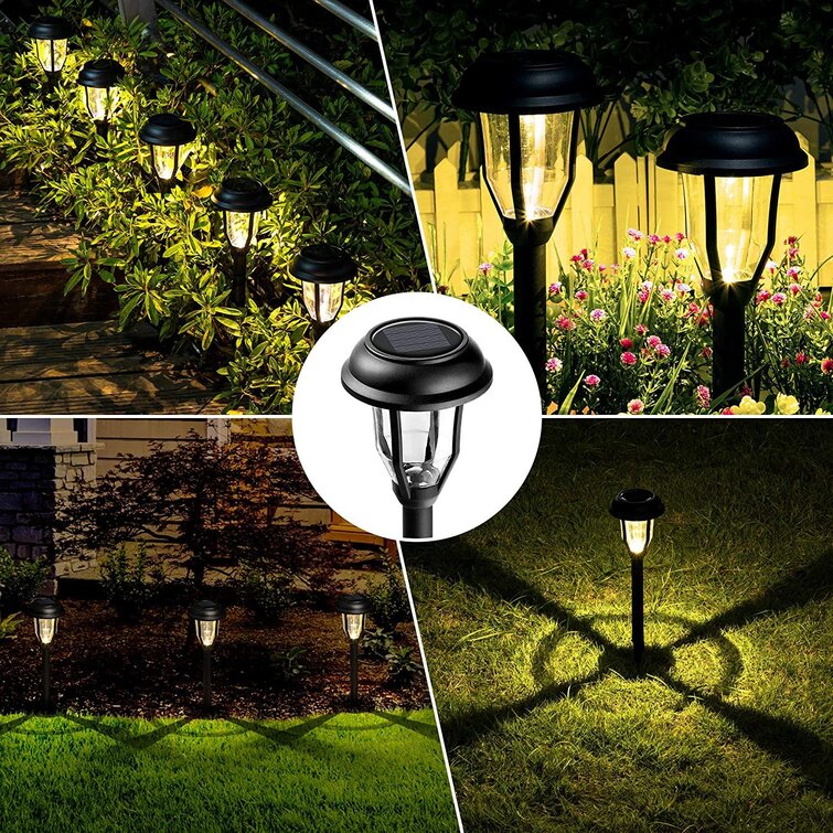 Classic 8 Packs LED Solar Powered Landscape Path Lights Ground Stake Lights for Lawn Patio Yard Pathway Walkway Driveway Sideway LAMTREE Solar Lights Outdoor Garden 