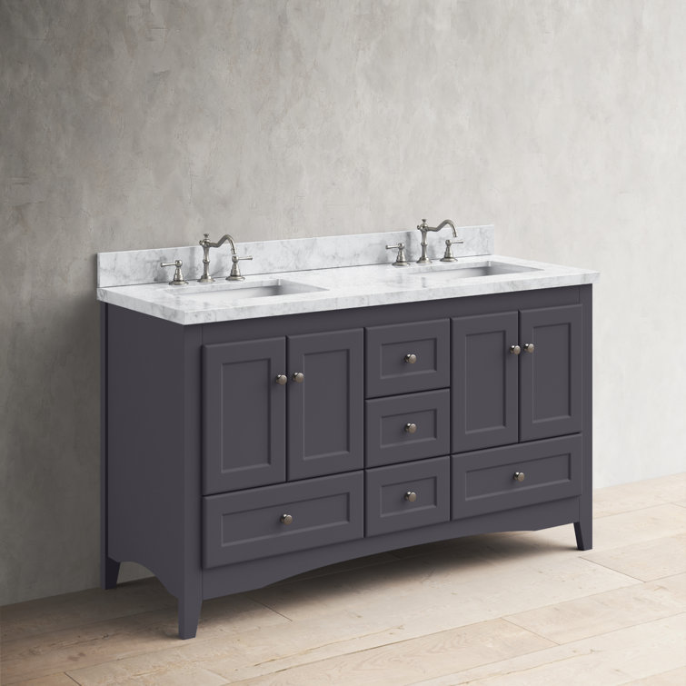 Prentice 60 Double Bathroom Vanity Set Reviews Birch Lane