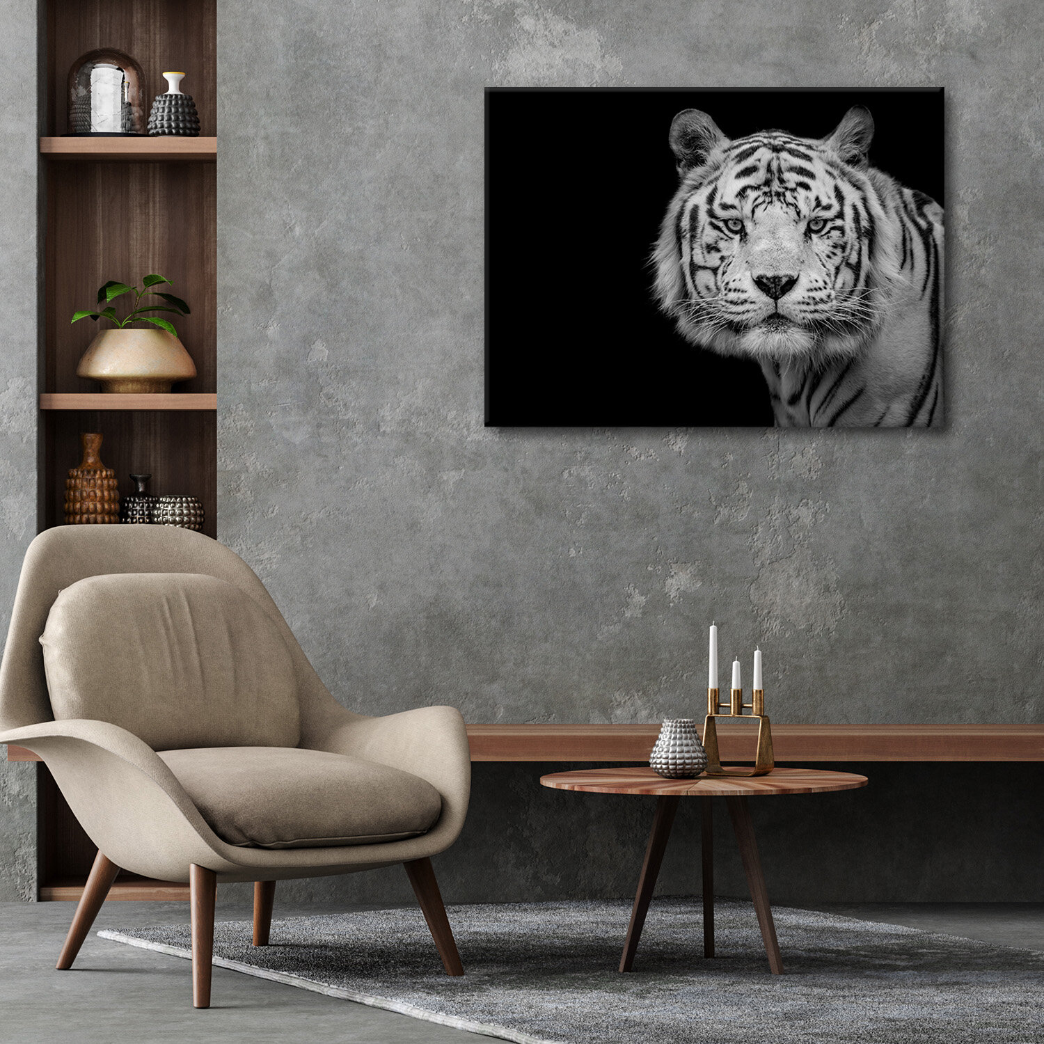 Latitude Run® 'Bengal White Tiger' Framed Print Wall Art By Nauzet Baez ...