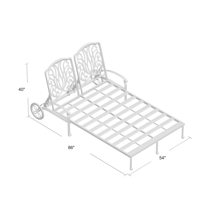 Three Posts Lebanon Double Chaise Lounge With Cushion Reviews