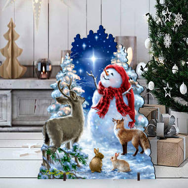 The Holiday Aisle Woodsy Deer Scenic Lawn Art 