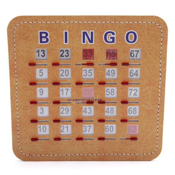 Lot of 5 Vintage Bingo Card Bingo Master with metal see-thru Shutter 