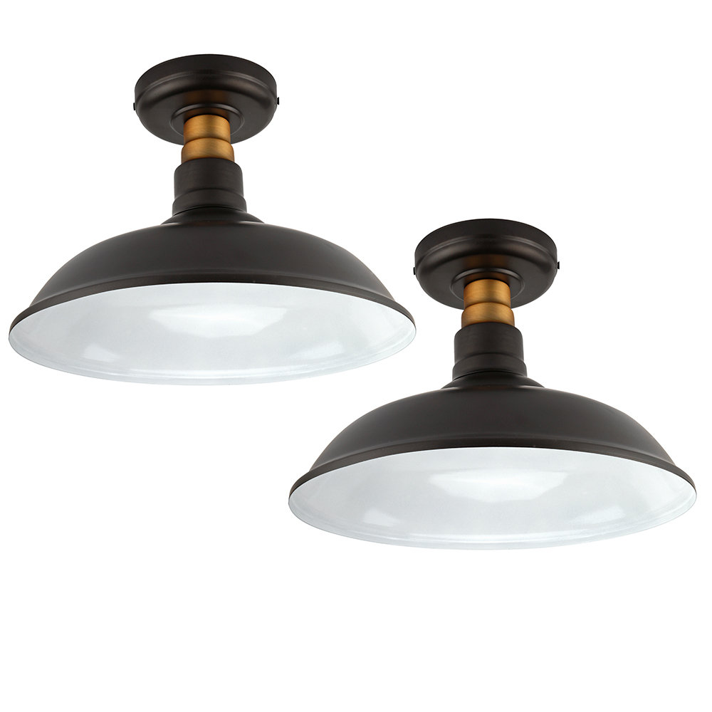 Williston Forge Baltimore 1 Light 12 Simple Bowl Semi Flush Light 12 Simple Bowl Semi Flush