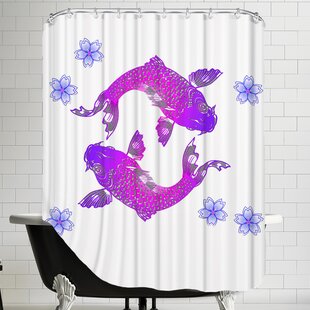 Koi Fish Shower Curtain Wayfair