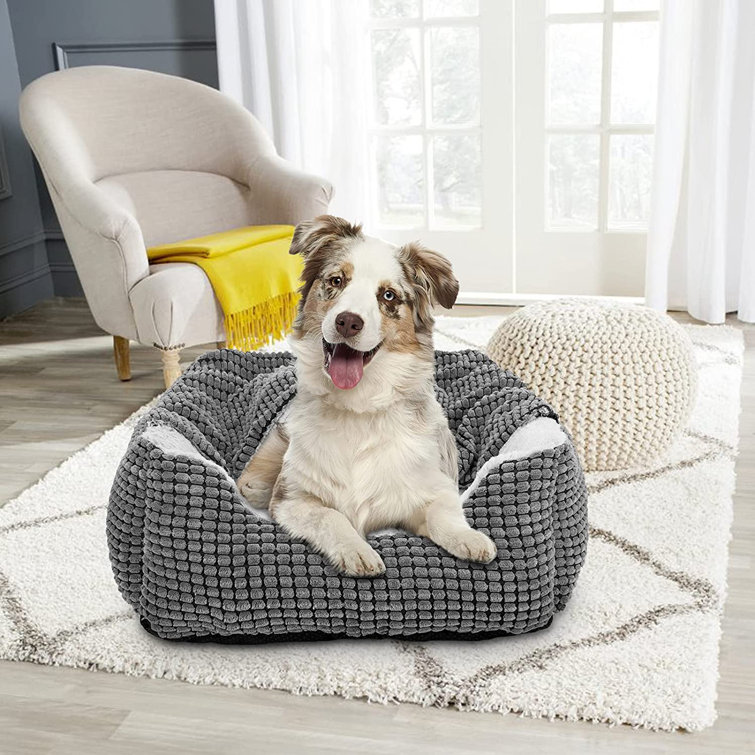 large hooded dog bed