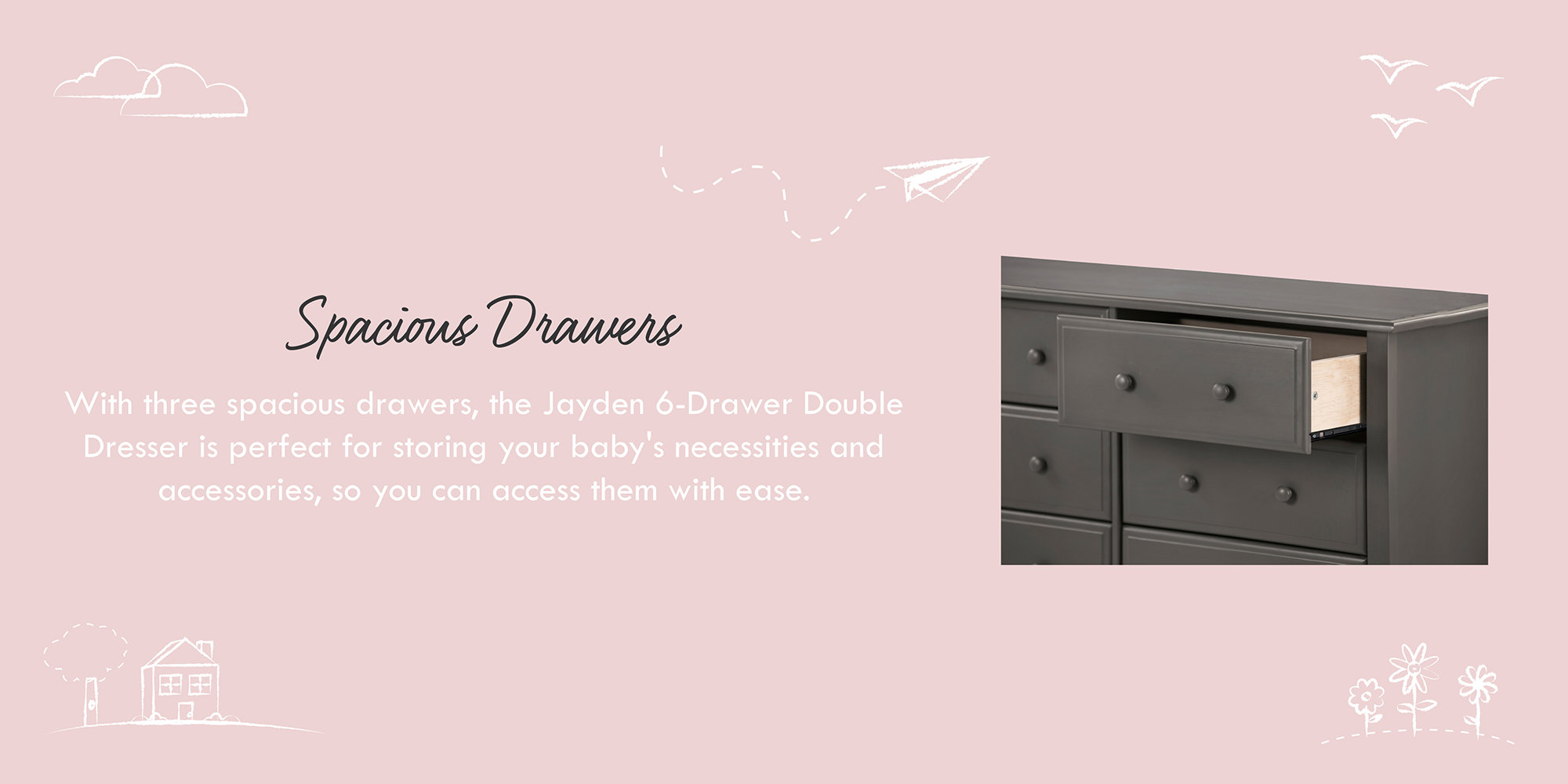 jayden 6 drawer double dresser