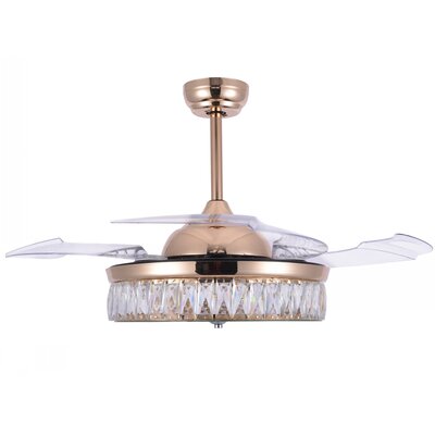 Abella 4 Blade Led Ceiling Fan With Remote Light Kit Included