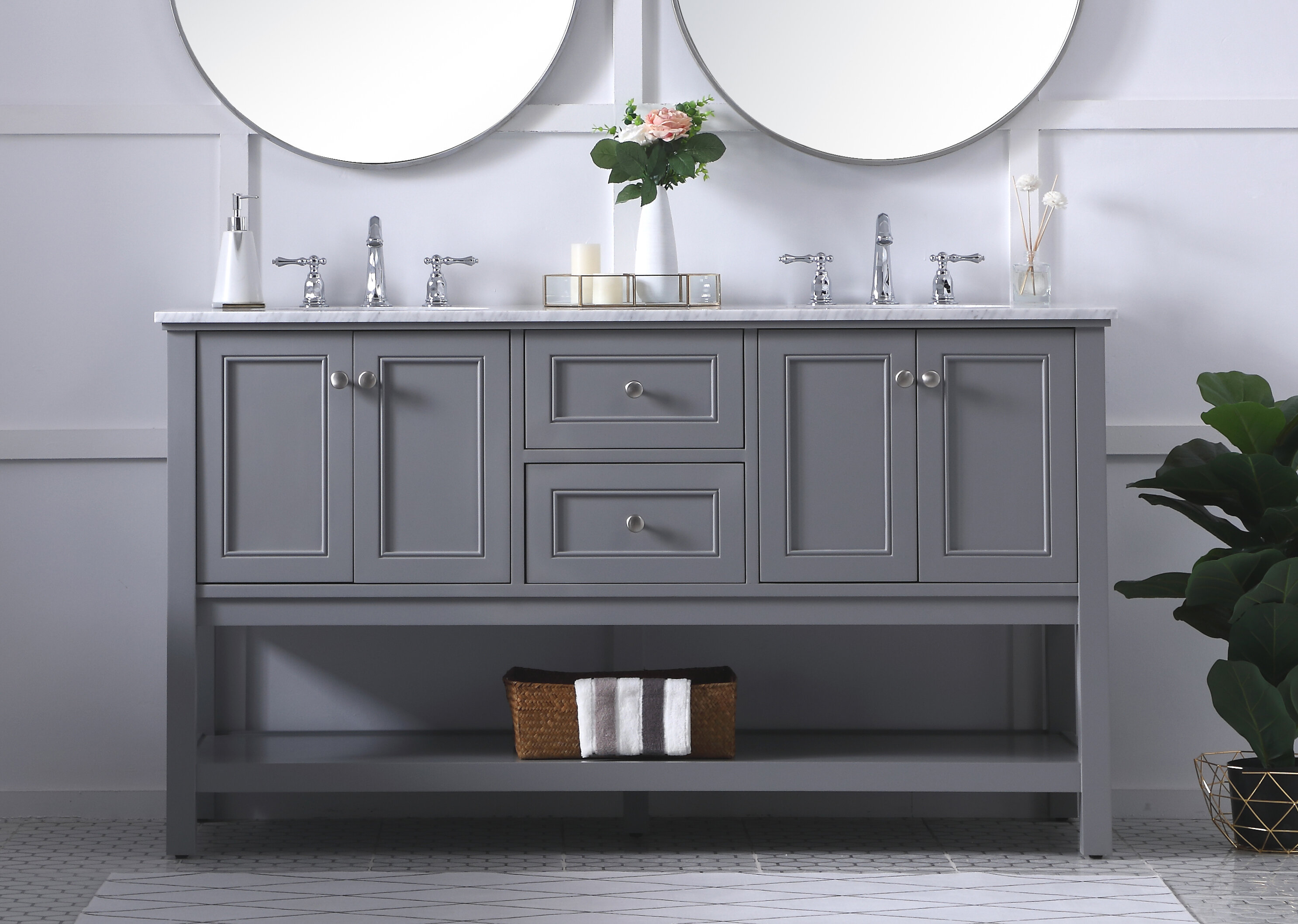 Double Gray Bathroom Vanities Youll Love In 2021 Wayfair