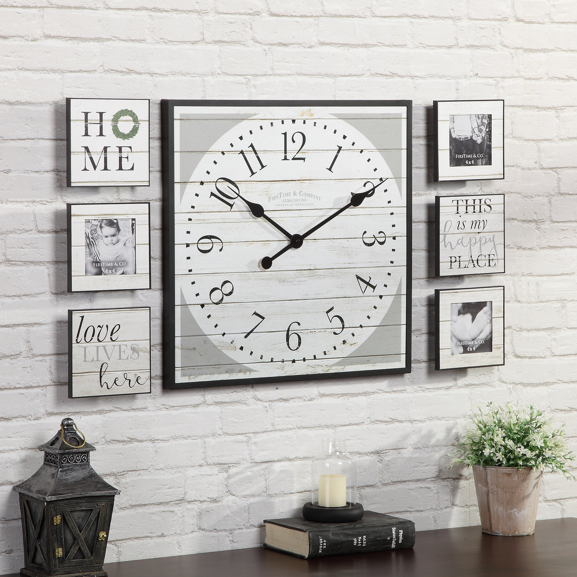 Highland Dunes Shiplap Wall Clock & Reviews Wayfair