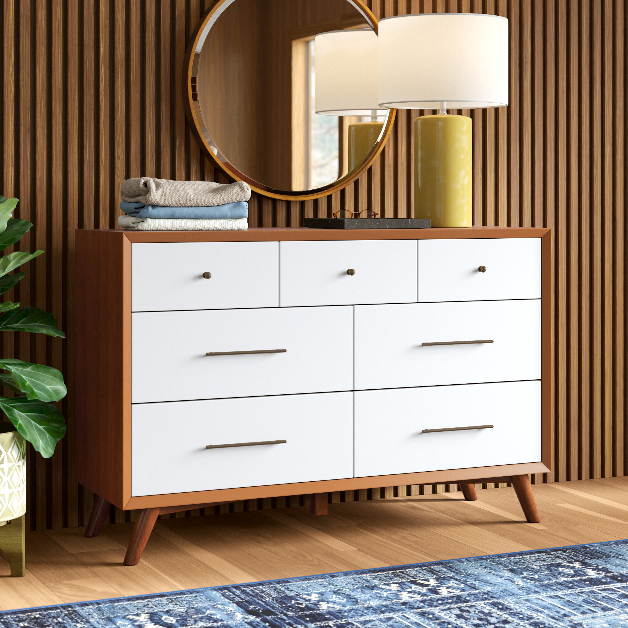 Williams Two Tone 7 Drawer Double Dresser Reviews Allmodern
