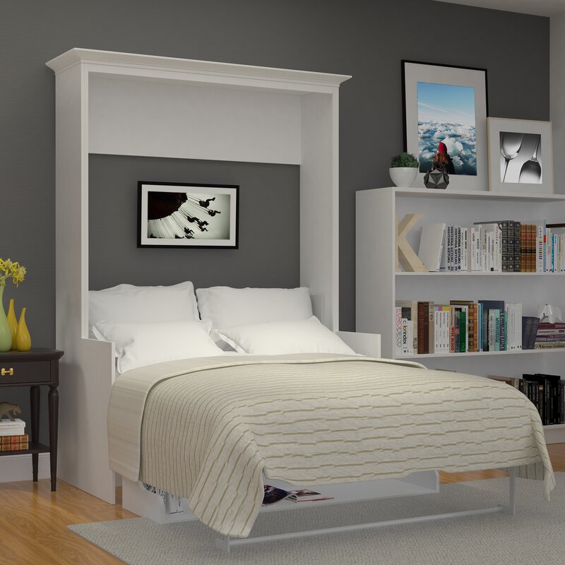 avalon full portrait wall bed with desk