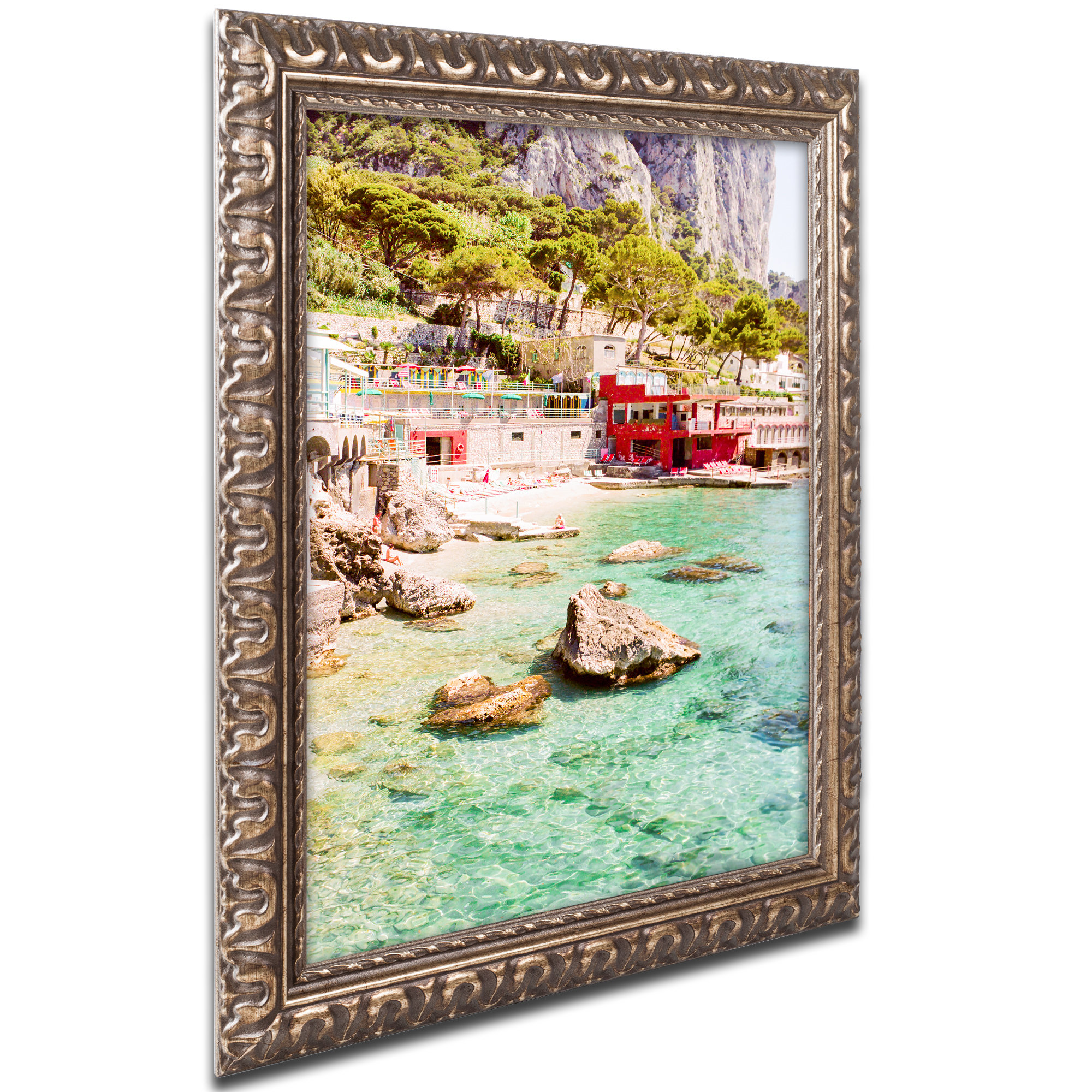 Trademark Art Capri Marina By Ariane Moshayedi Framed Photographic Print Wayfair