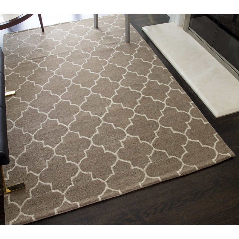Darby Home Co Beauvais Geometric Handmade Tufted Wool Beige Area Rug Reviews Wayfair