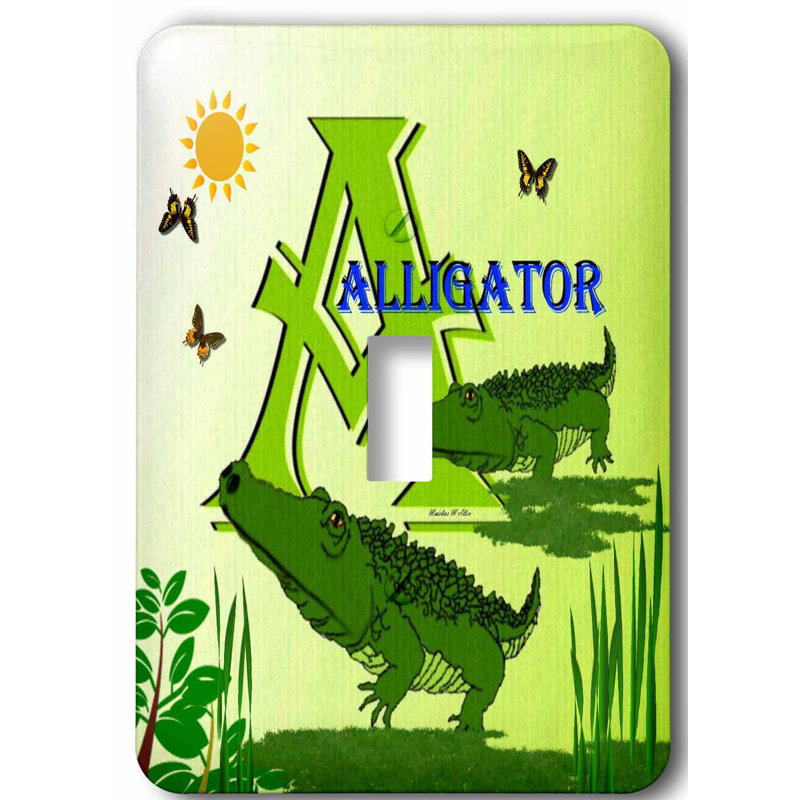 3drose Decorative Animal Alphabet For Children 1 Gang Toggle Light