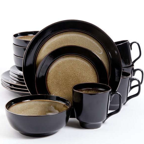 Stoneware 16 Piece Dinnerware Set, Service for 4