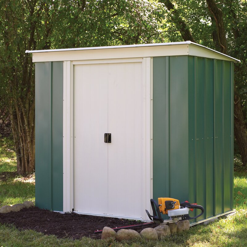 Sol 72 Outdoor 6 Ft. W x 4 Ft. D Pent Metal Shed &amp; Reviews 
