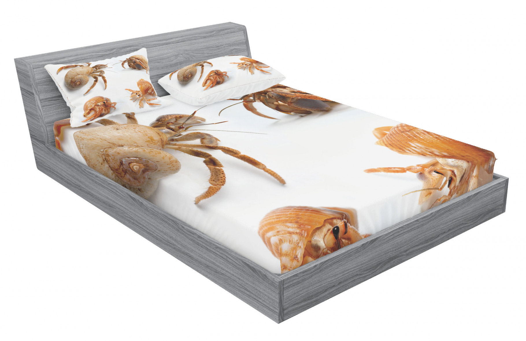 East Urban Home Sea Animals Hermit Crabs From Caribbean SeascapeSheet Set |  Wayfair