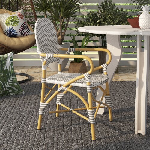 Mistana Rahul Stacking Patio Dining Chair Reviews Wayfair