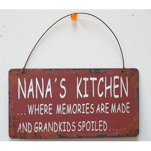 Nana's Kitchen Wooden Hanging Sign Wall Plaque Shabby Chic Gift Homeware 
