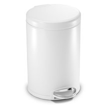 White And Gold Trash Can | Wayfair