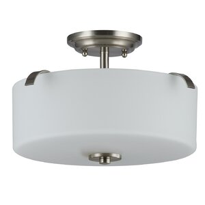 Gomeisa Glass 3-Light Semi Flush Mount