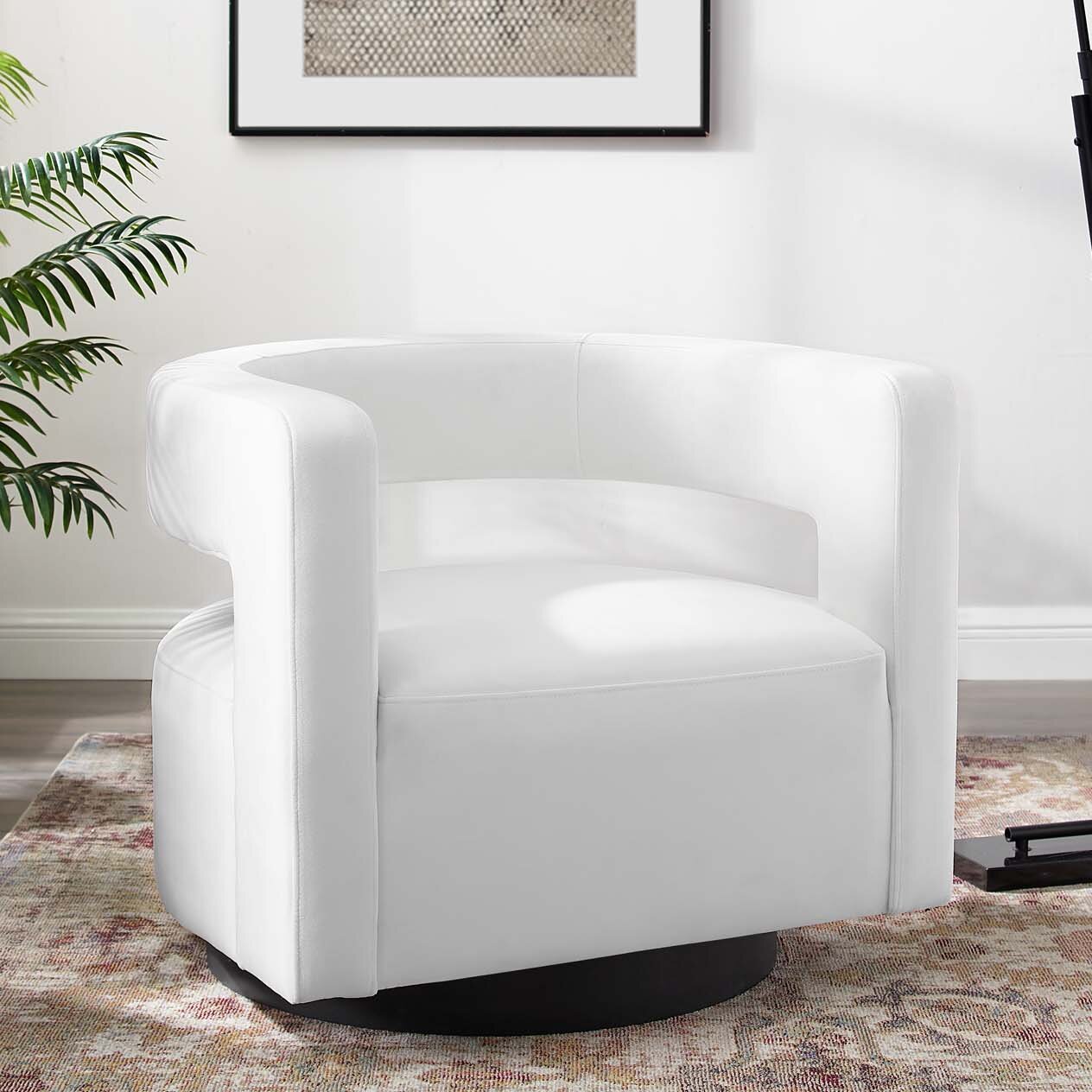 Swivel White Accent Chairs Free Shipping Over 35 Wayfair