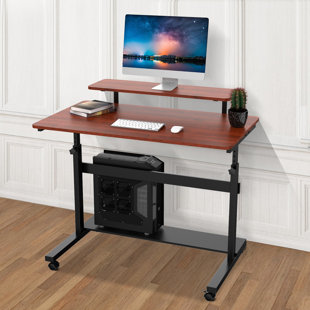Details about   39.5 in Rectangular Black Standing Desks with Adjustable Height 
