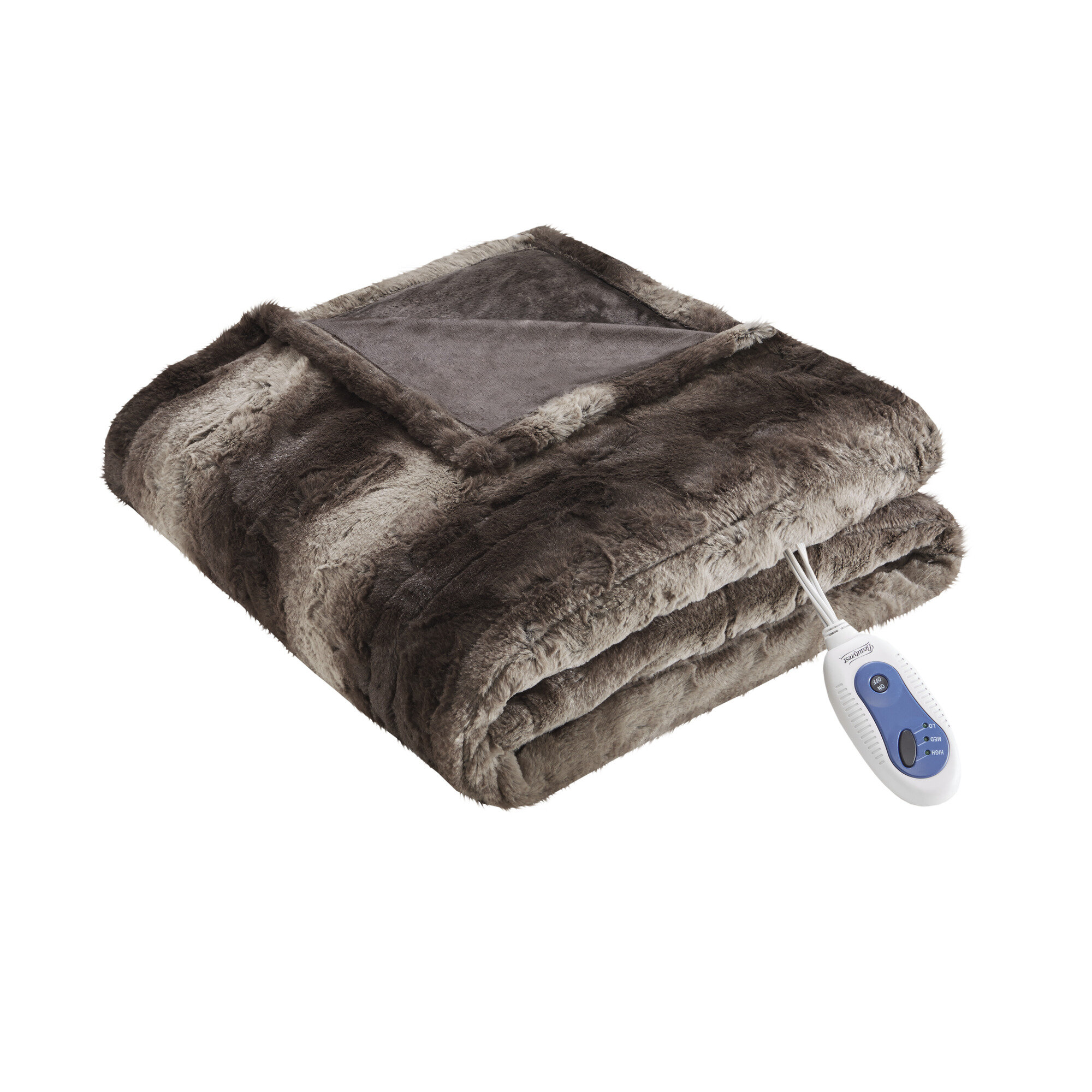 Beautyrest Zuri Oversized Faux Fur Throw Reviews Wayfair