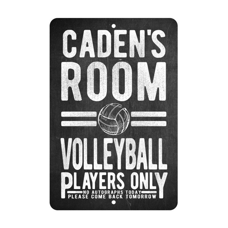 Grovelane Teen Personalized Volleyball Players Aluminum Wall Decor